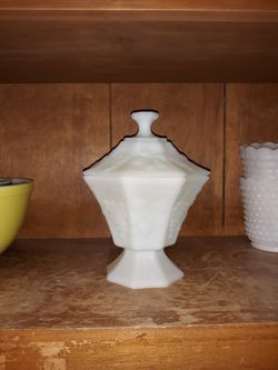 Vintage Milk Glass Candy Dish