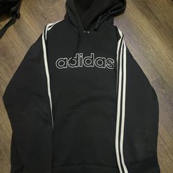 Adidas stripe hoodie size M