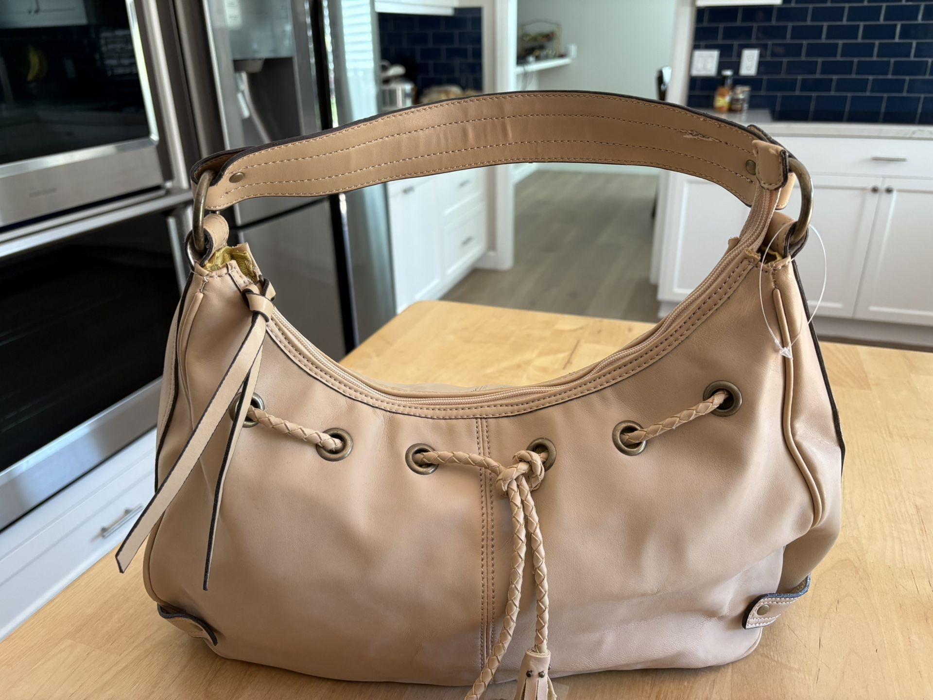 Beige Slouch Purse