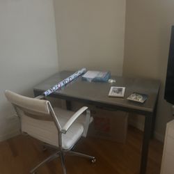 Stainless Steel Desk And Chair 