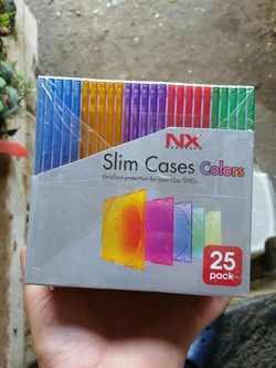 CD slim cases rainbow colors 25 pack NOS