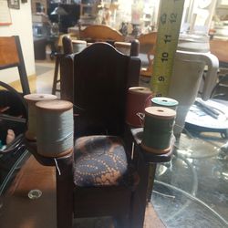 Antique miniature rockin chair thread and needle holder $25.