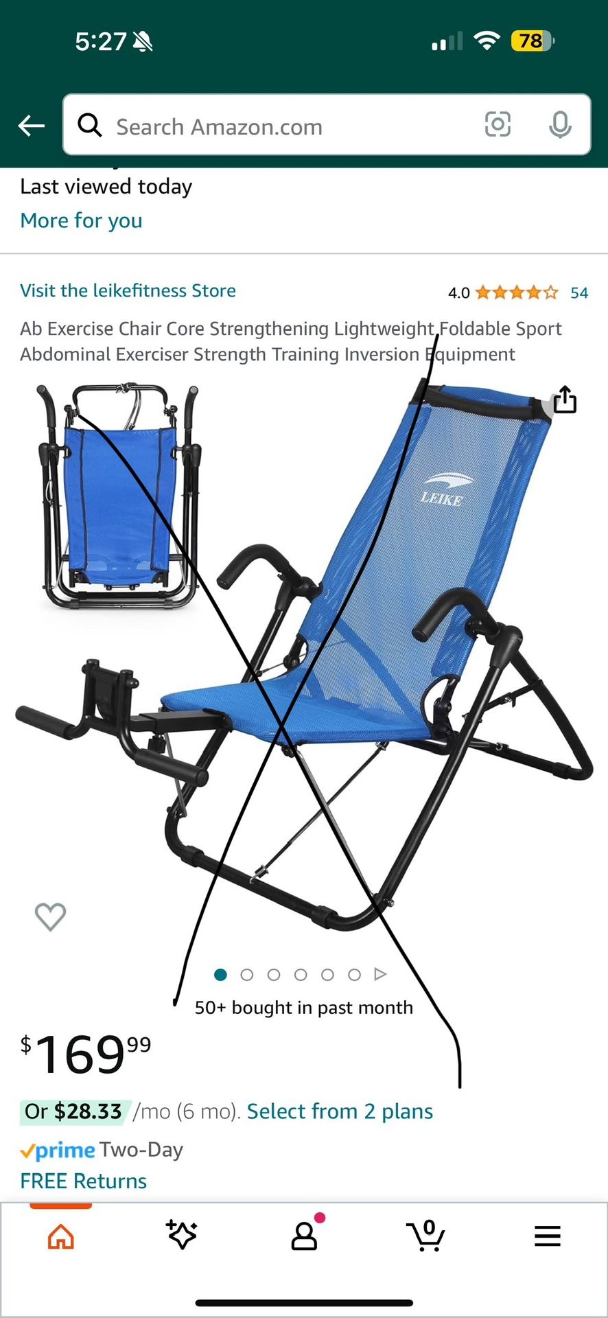Ab exercise chair