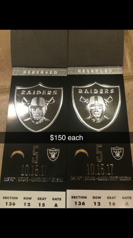 Raiders tickets