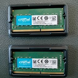 Crucial 16GB DDR4 3200MHZ LAPTOP RAM MEMORY- two pieces