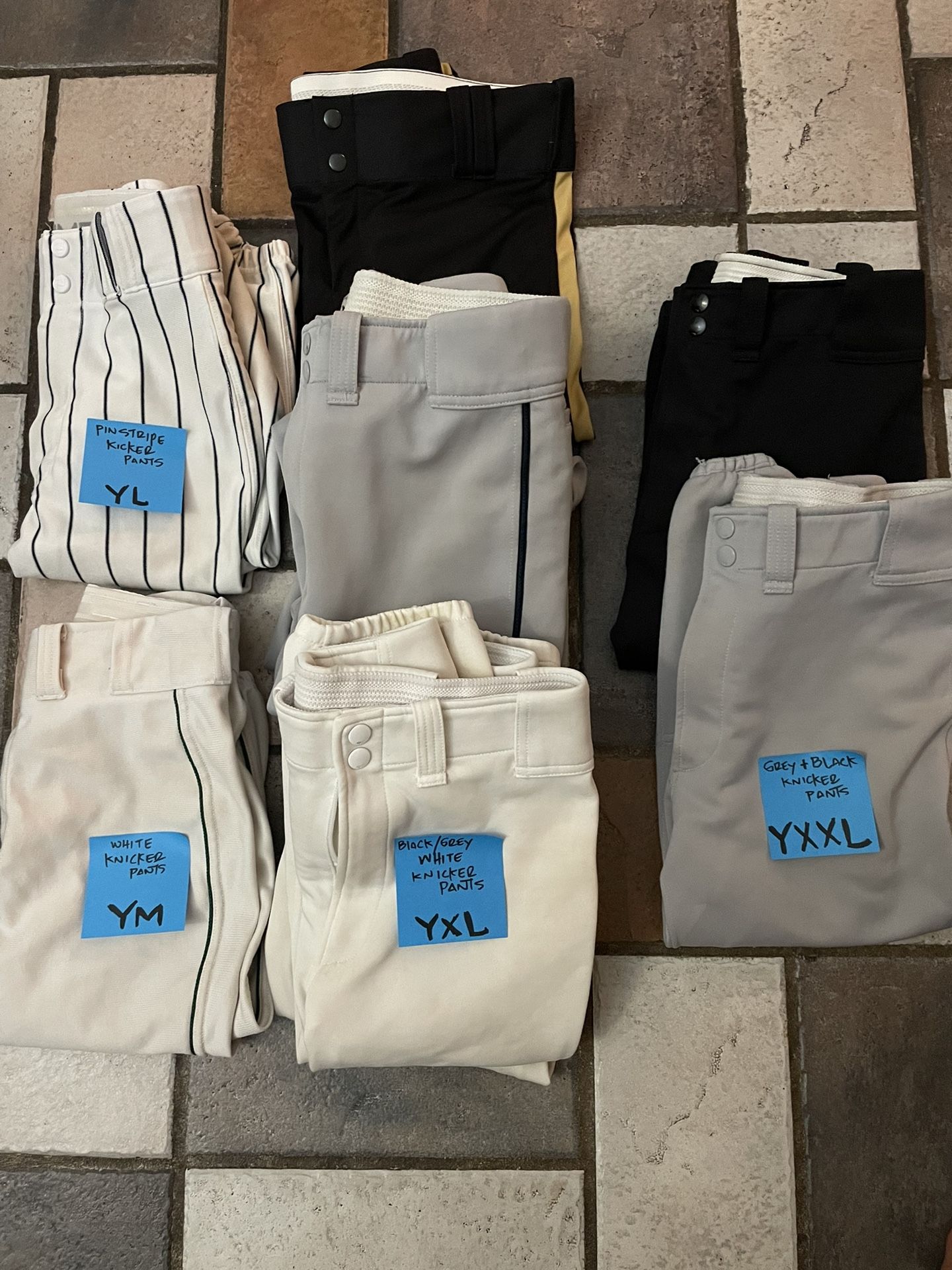 Youth Knicker Baseball Pants- YM, YL, YXL, YXXL