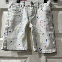 Spotted Tie Dye Jean Shorts 