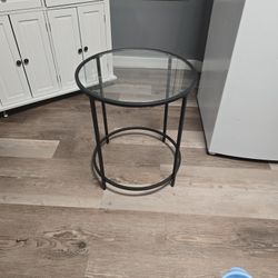 Glass end table