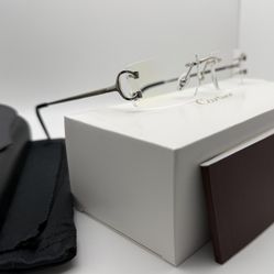 Cartier Big C Decor Platinum/Clear Piccadilly Wire Buffs Glasses