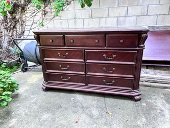 Solid wood dresser with mirror for sale