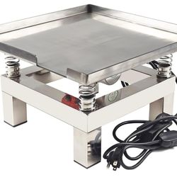 Mini Concrete Vibration Table 13.78 X 13.78 inches Small Vibrating Test Bench Stainless Steel 110V Compactor Platform for Laboratory Warehouse Worksho