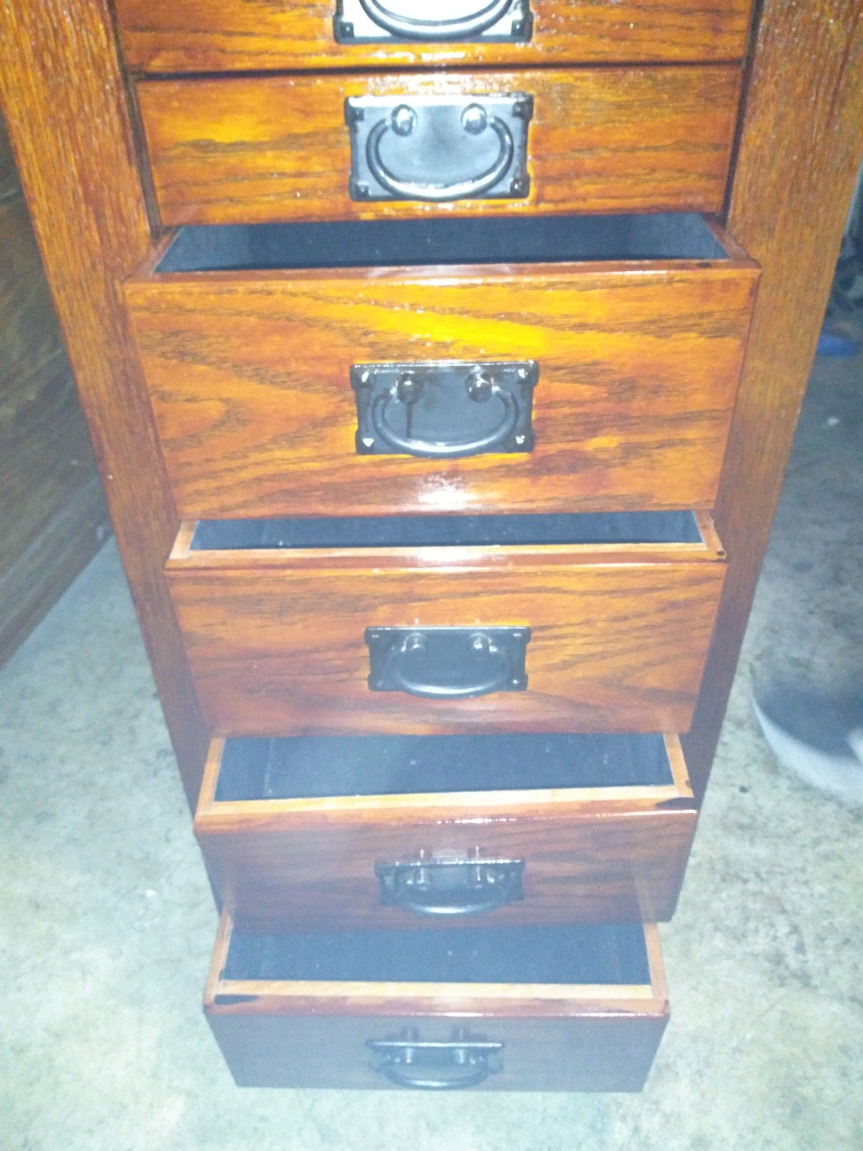 Solid hardwood jewelry cabinet