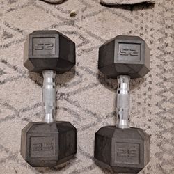 2 25lbs Dumbbells 