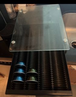 Nespresso Pod Storage Drawer with Glass Top