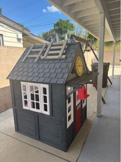 Swing set and play house set