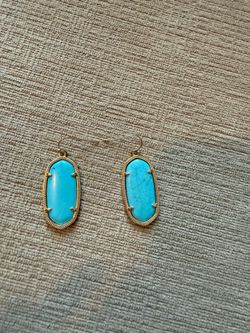 NW Kendra Scott Gold Turquoise Elle Drop Earrings