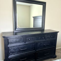 Black Dresser With Mirror For $850
