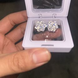 moissanite earrings 12mm