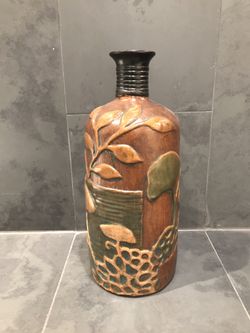 Wooden vase