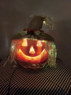 Fiber optic pumpkin fall