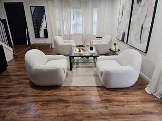 Tov furniture 
Tiago Velvet Swivel  Chair