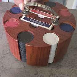 Casino Chips With 2 Packs Of Poker Cards