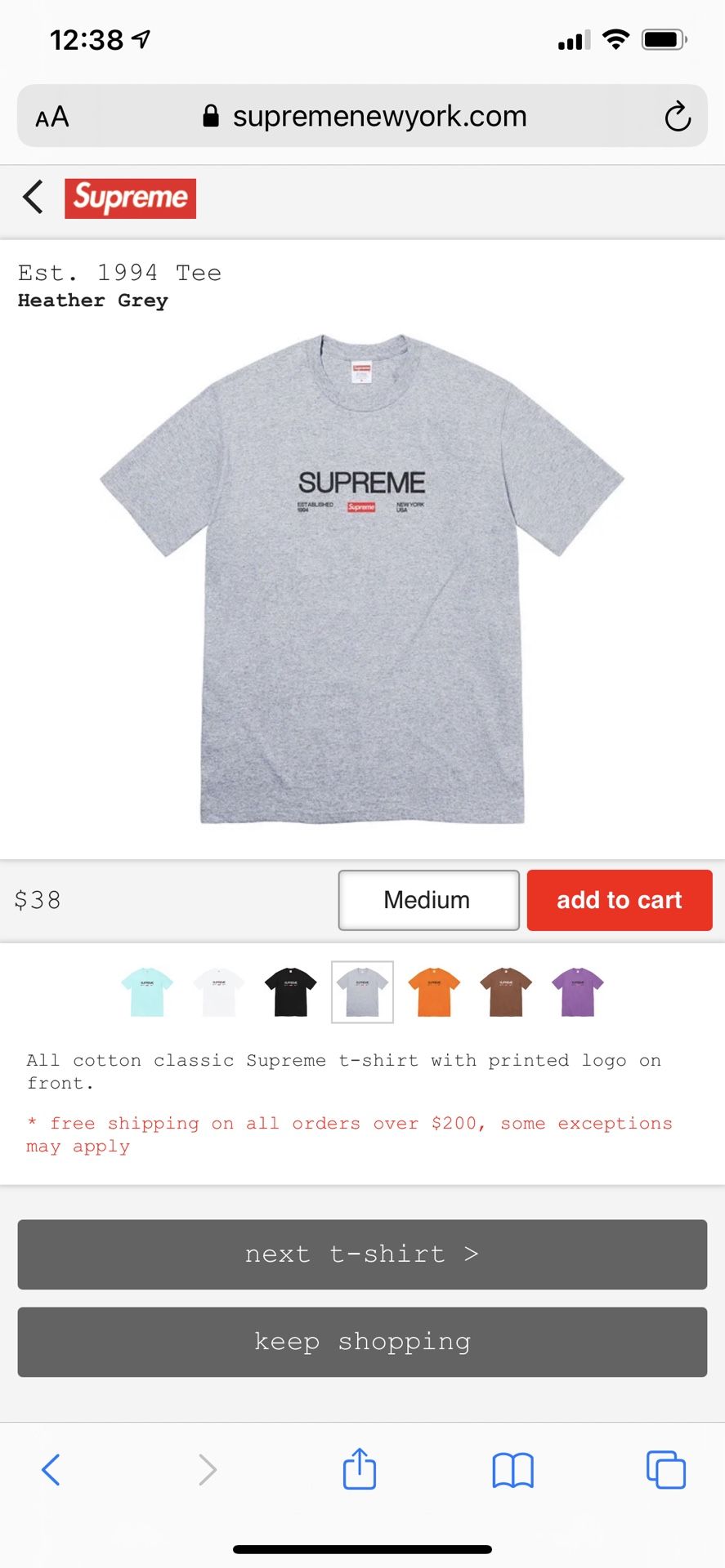 Supreme Est. 1994 Tee