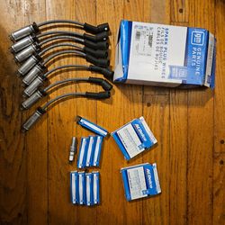 New complete set of GM Genuine Spark Plug Wires and  Spark Plugs