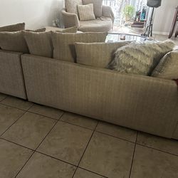 Bridge Sectional Couch With swivel chair