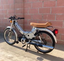 Puch Moped Silver with Tan Seat