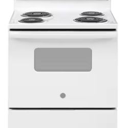 GE Electric Range White 30 Inch 4 Burner New In Box