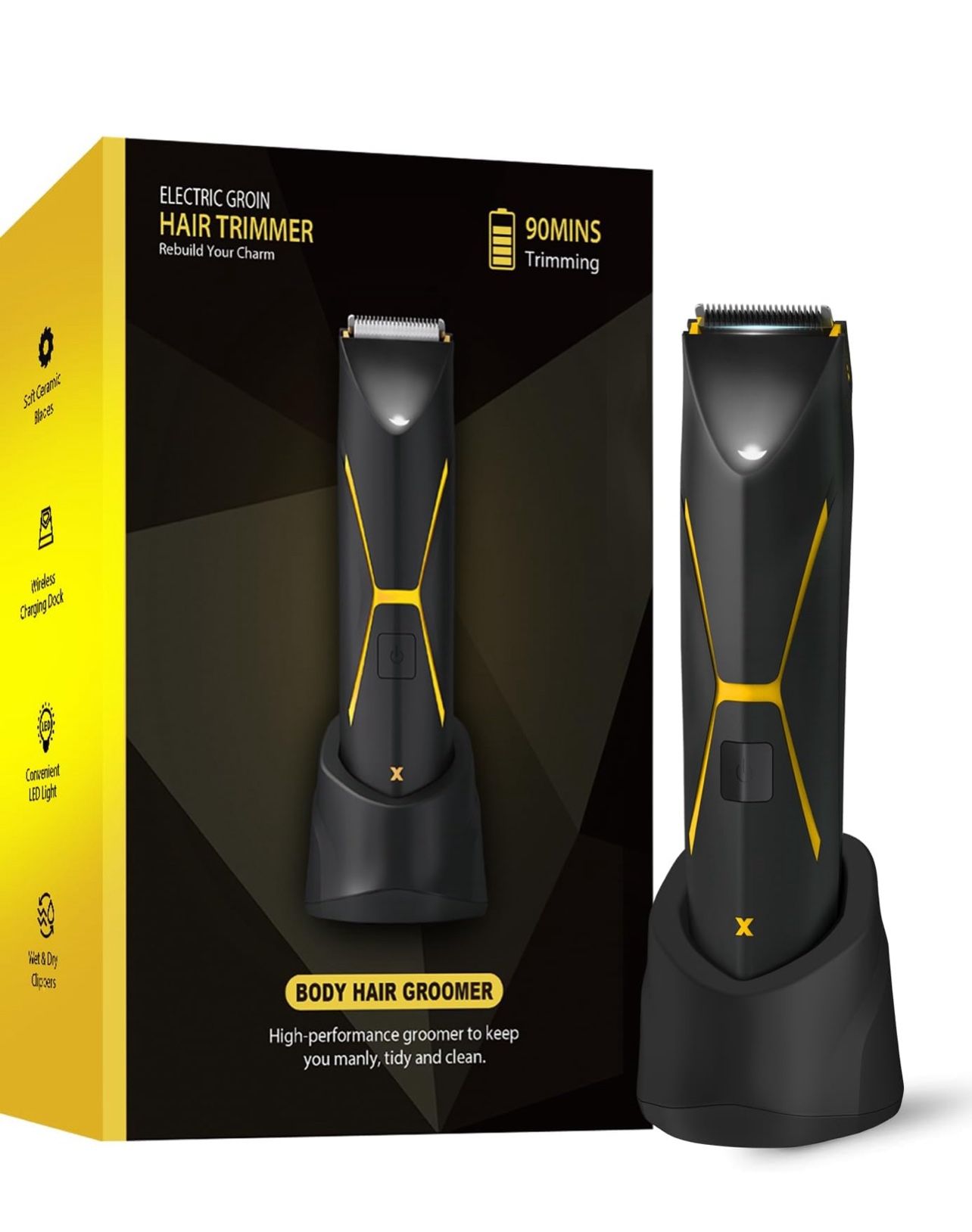 Electric Body Hair Trimmer for Men - Manscape