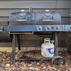 Large BBQ Grill And Smoker With Cover