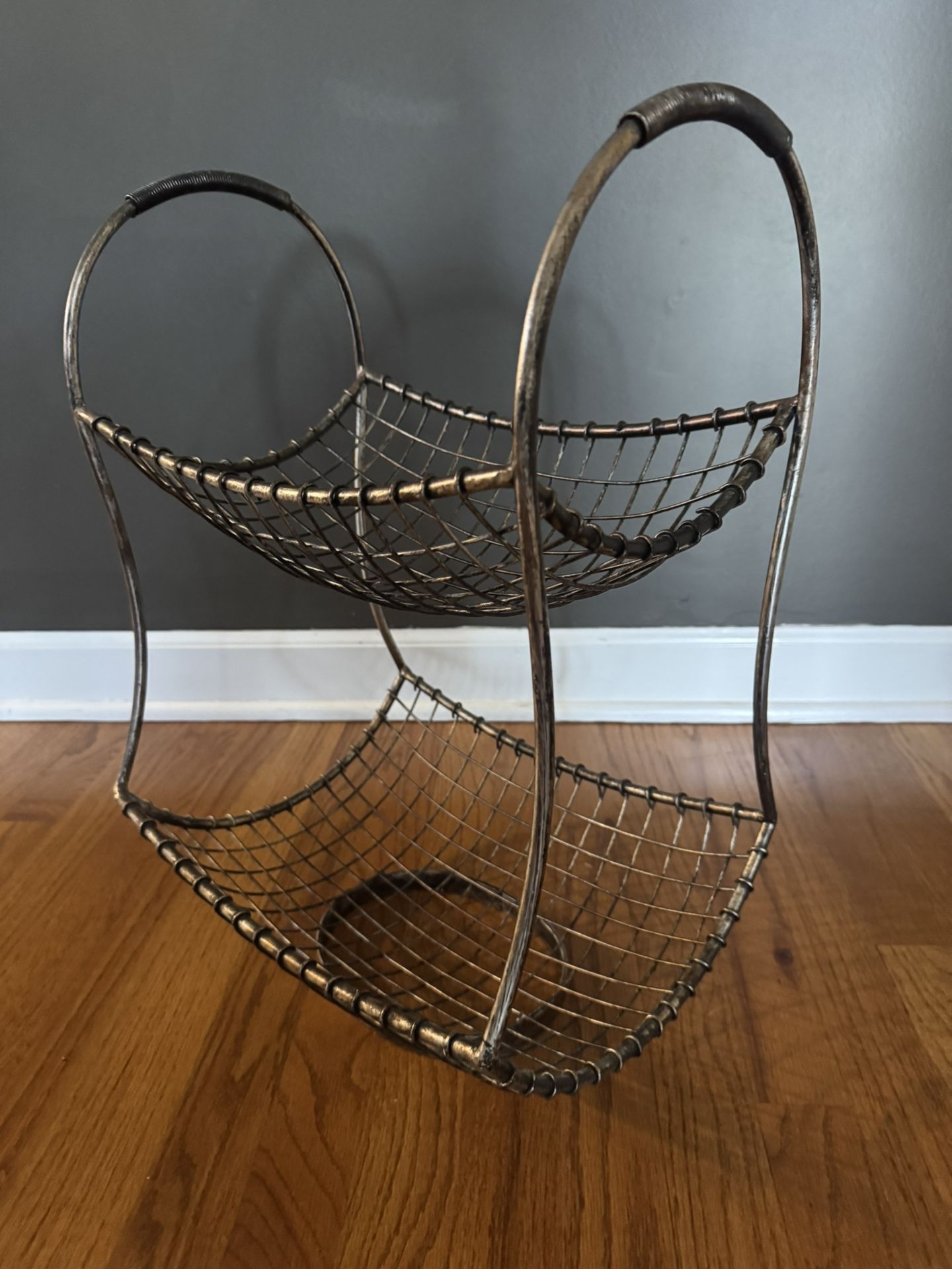 Two-Tier Metal Wire Basket
