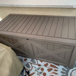 Deck Box - Large 120 Gallon Size  (Great For Patio, Cushions, Toys, Gardening And Pool Equipment New, Assembled) PRICE IS FIRM