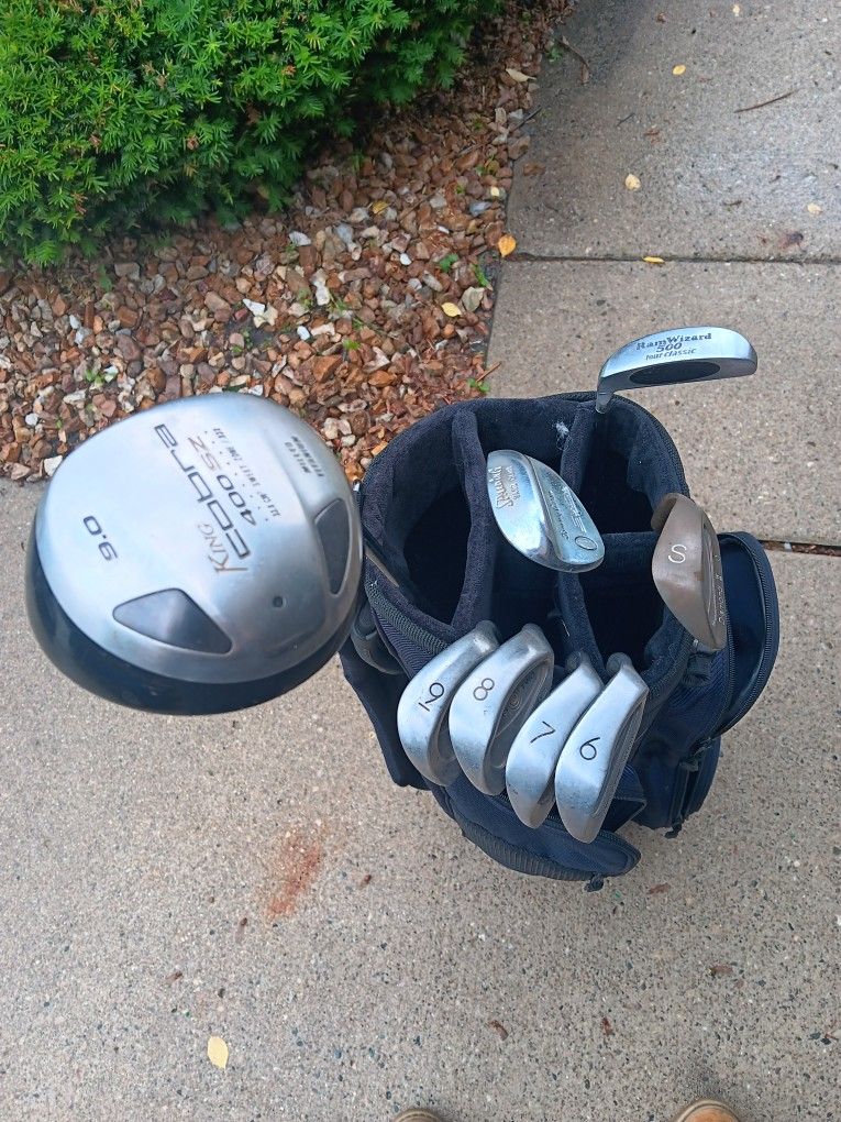 Cobra plus focus two irons with bag. $125. 23 mile and Card Macomb Township Michigan 
