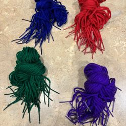 100 Yarn Laces With Tips- Craft Hobby-new