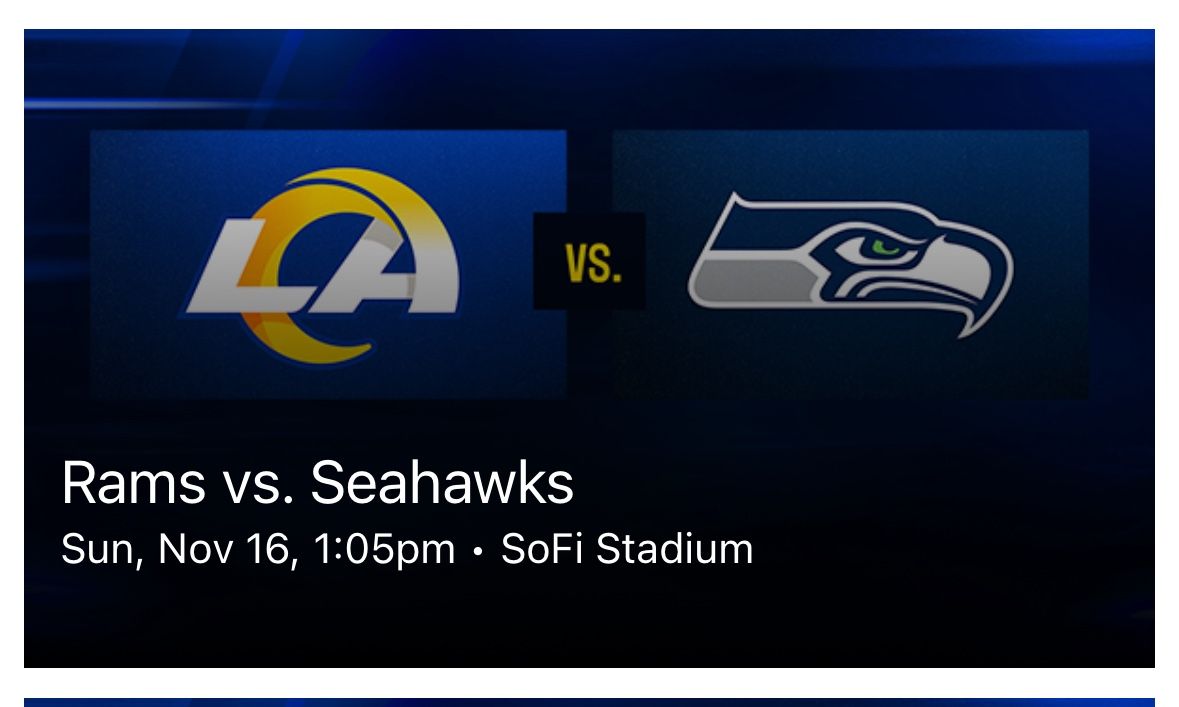 Rams V Seahawks