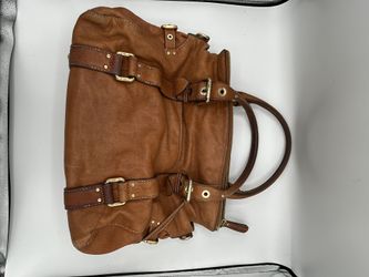 MICHAEL KORS Tan Brown Leather Suede Shoulder Bag Handbag C41