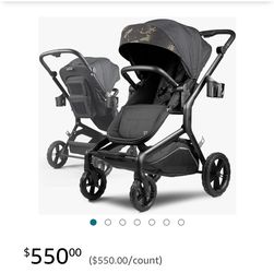 Tactical Baby Gear S-1 Stroller - All-Terrain, Rugged Lightweight Design, Adjustable Canopy, Basket Storage.