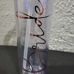"Bride" Tumbler with Straw - New