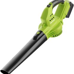 Leaf Blower Cordless with 1 Tube, 130MPH 180CFM High Speed, Tool Only, Lightweight Handheld Small Blower for Patio, Garden, House, Depot, Green