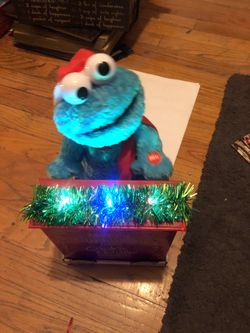 Singing Cookie Monster Christmas table piece