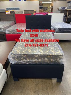 Twin Bed With Mattress 