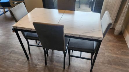 Small Faux Marble Dining Table