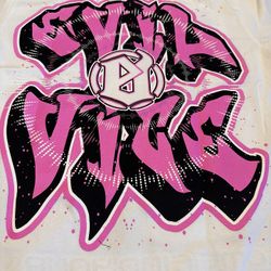 Evil Vice “Come Find Your Vice” White Pink Graphic Men's Short Sleeve T-Shirt L