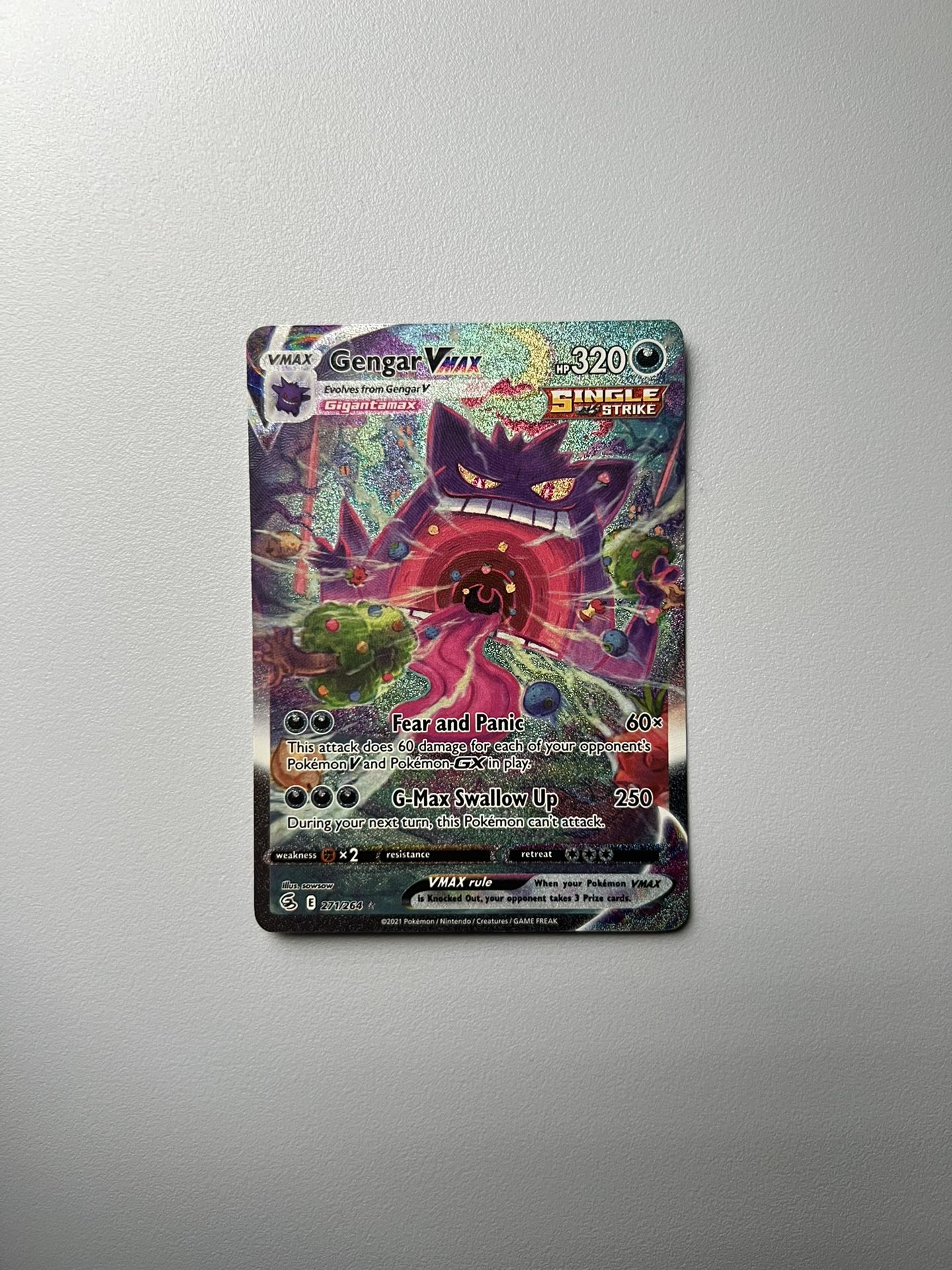 Gengar VMAX (Alternate Art Secret) - SWSH08: Fusion Strike