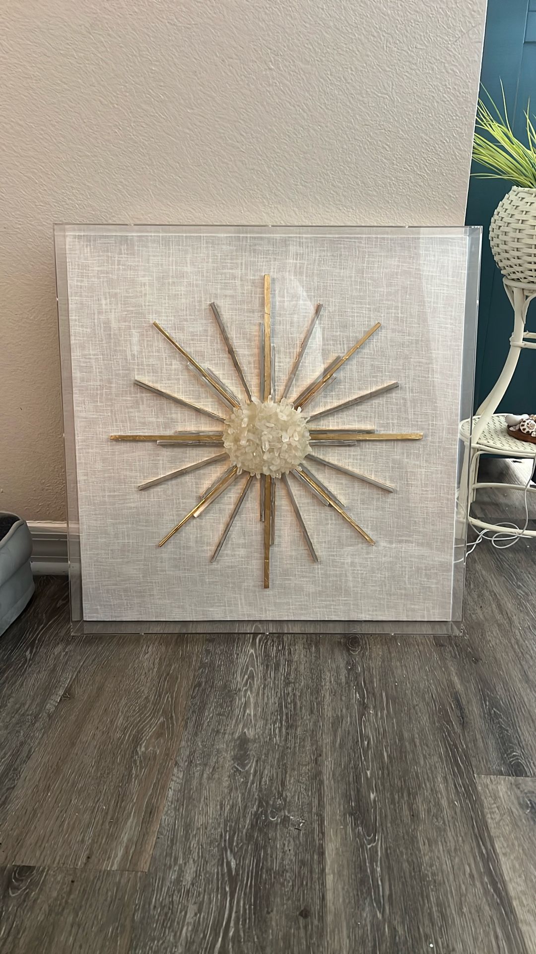Z GALLLERIE Quartz Crystal Starburst Shadowbox