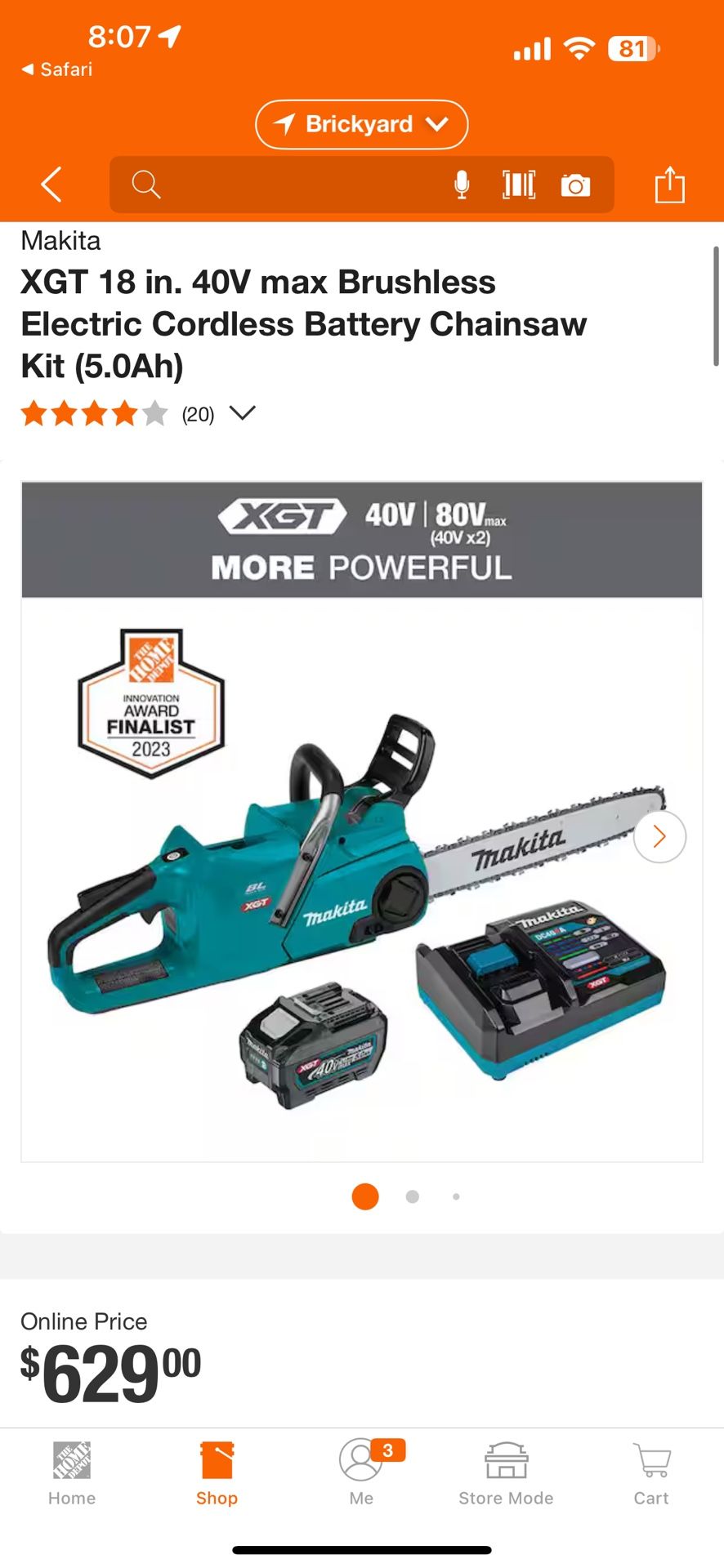 Makita 40V XGT 18” Cordless Brushless Chain Saw – Heavy-Duty, Pro-Grade