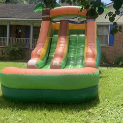Commercial blow up water/dry slide